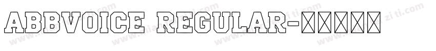 ABBvoice Regular字体转换
